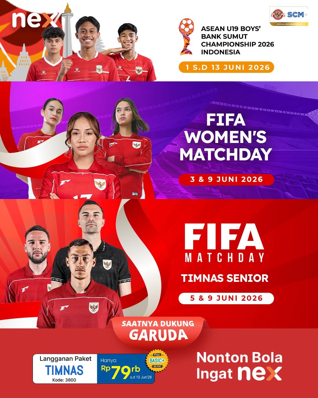 Paket Timnas Nex Parabola FIFA Matchday Juni 2026